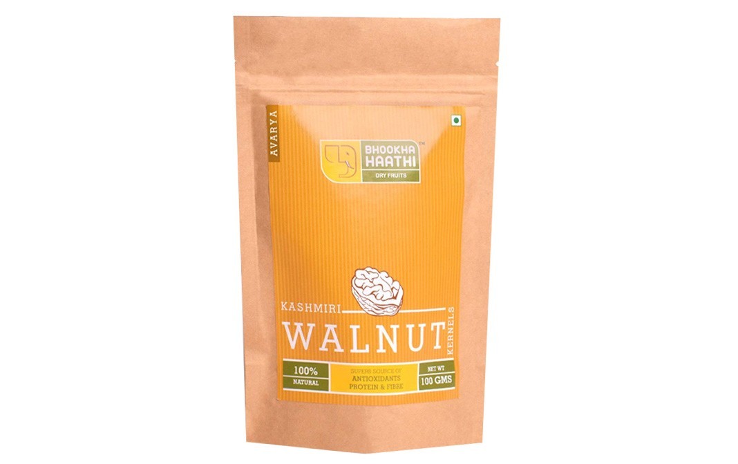 Bhookha Haathi Superior Kashmiri Walnut Kernels   Pack  100 grams
